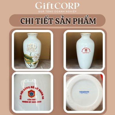Cận cảnh lọ hoa được sản xuất tại GiftCorp
