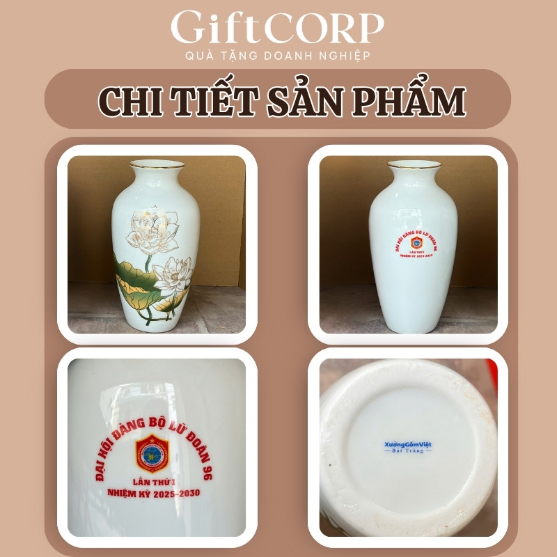 Cận cảnh lọ hoa được sản xuất tại GiftCorp