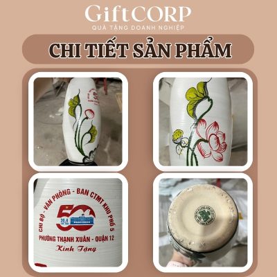 Cận cảnh lọ hoa được sản xuất tại GiftCorp