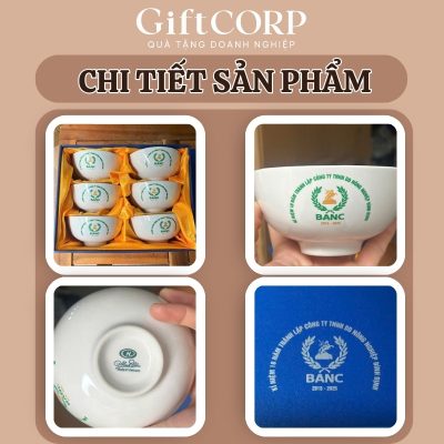 Cận cảnh bộ bát cơm được sản xuất tại GiftCorp