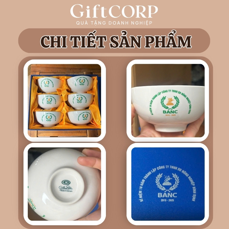 Cận cảnh bộ bát cơm được sản xuất tại GiftCorp