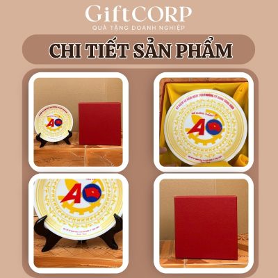 Cận cảnh đĩa biểu trưng được sản xuất tại GiftCorp