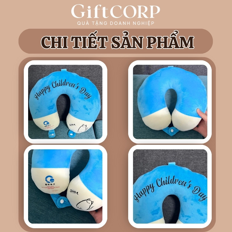 Cận cảnh gối chữ U được sản xuất tại GiftCorp