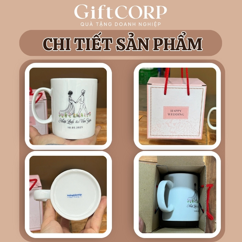 Cận cảnh cốc sứ được sản xuất tại GiftCorp