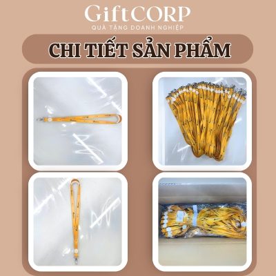 Cận cảnh dây đeo thẻ tên được sản xuất tại GiftCorp