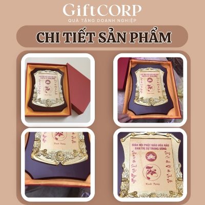 Cận cảnh bảng vinh danh được sản xuất tại GiftCorp