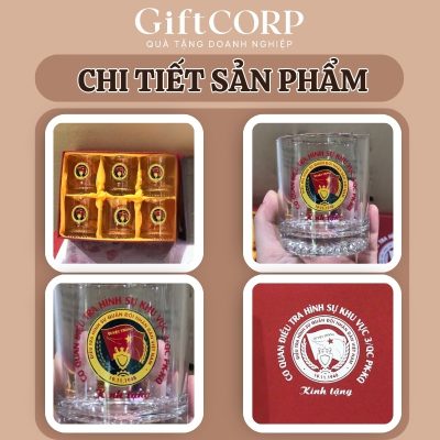 Cận cảnh ly thủy tinh được sản xuất tại GiftCorp