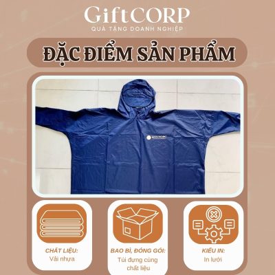 Thông số nổi bật của áo mưa in logo