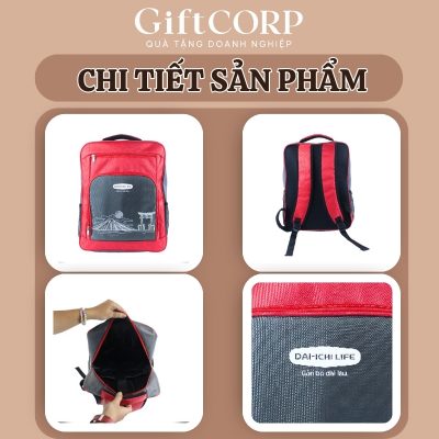 Cận cảnh các mặt của balo