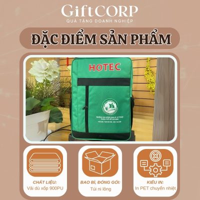 Thông tin đầy đủ của sản phẩm balo in logo