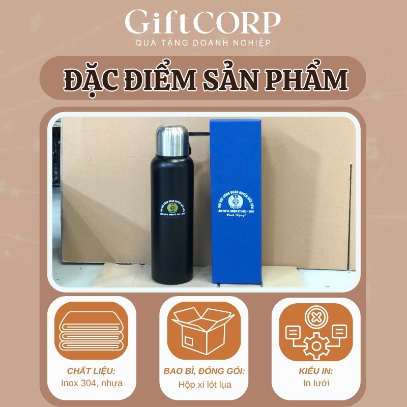 Các thông tin chi tiết của bình giữ nhiệt in logo
