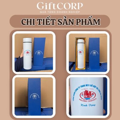 Chi tiết logo in trên sản phẩm kèm hộp quà lót lụa