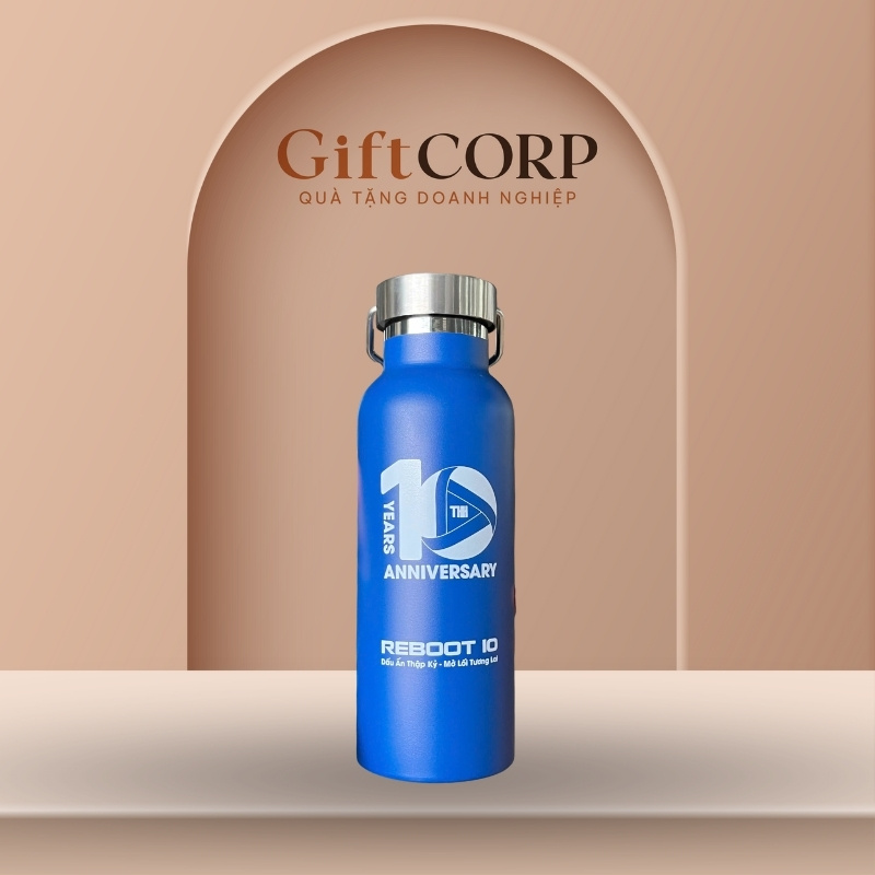 Bình giữ nhiệt quà tặng in logo có quai xách dung tích 500ml BGN-03
