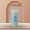Bình nước nhựa quà tặng in logo lúa mạch dung tích 400ml BNN-03