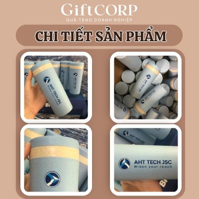 Hình ảnh chi tiết các mặt và logo in trên bình