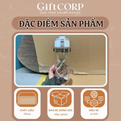 Đặc điểm nổi bật bình nước nhựa quà tặng doanh nghiệp