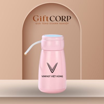 Bình nước thủy tinh bọc nhựa quà tặng in logo 3 màu dung tích 400ml BNTT-03