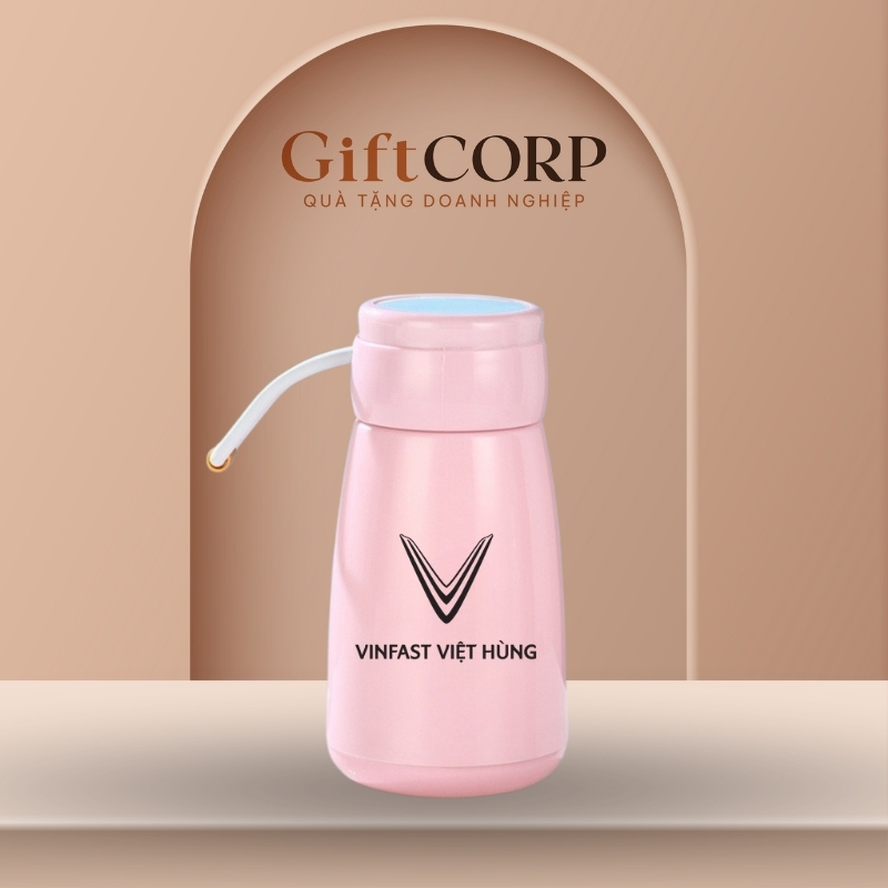 Bình nước thủy tinh bọc nhựa quà tặng in logo 3 màu dung tích 400ml BNTT-03