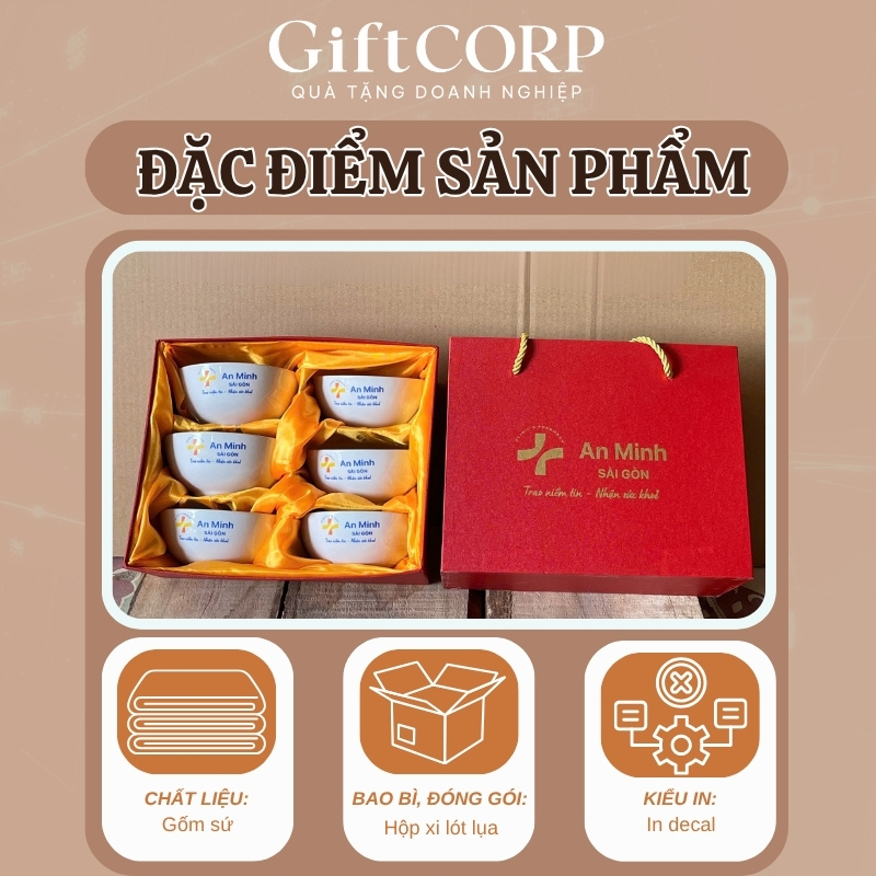 Đặc điểm bộ bát cơm in logo