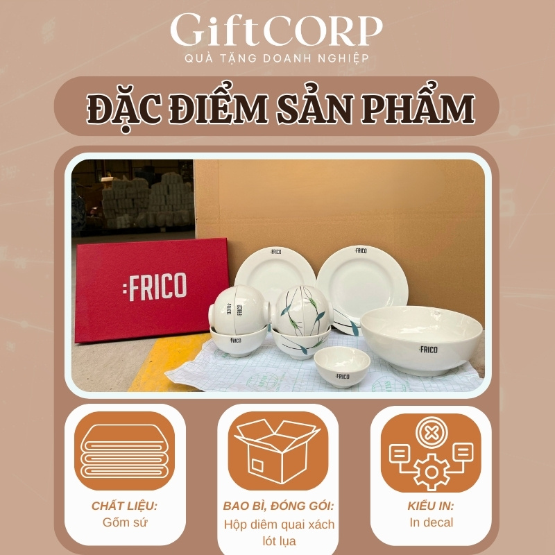 Đặc điểm bộ bát đĩa quà tặng doanh nghiệp