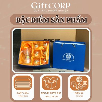 Đặc điểm bộ bình cốc thủy tinh in logo