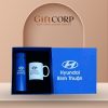 Bộ giftset quà tặng in logo 2 món cốc sứ và bình giữ nhiệt GS-05