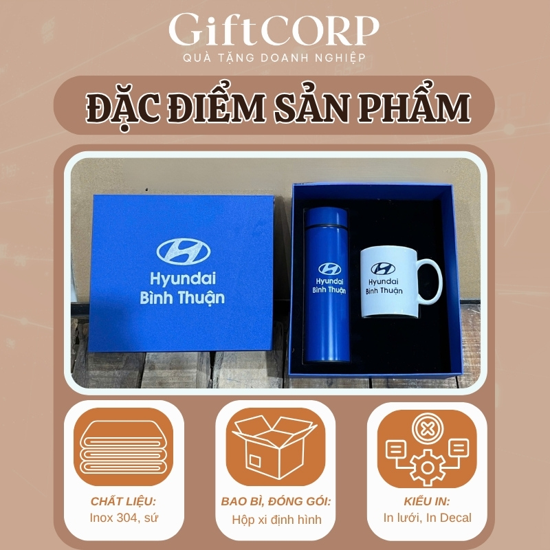 Các thông tin nổi bật của bộ giftset in logo