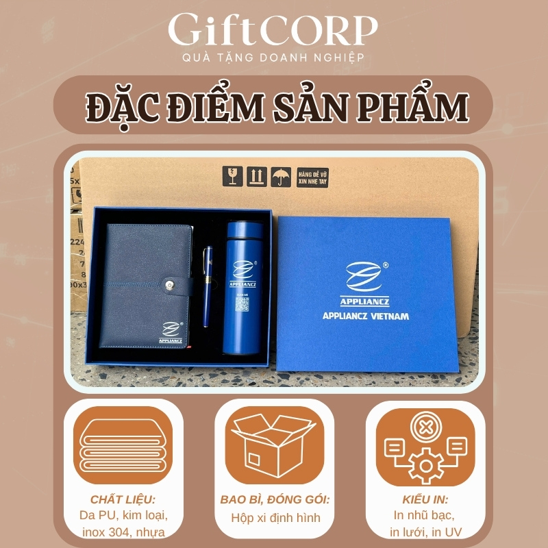 Thông tin nổi bật bộ combo quà tặng in logo