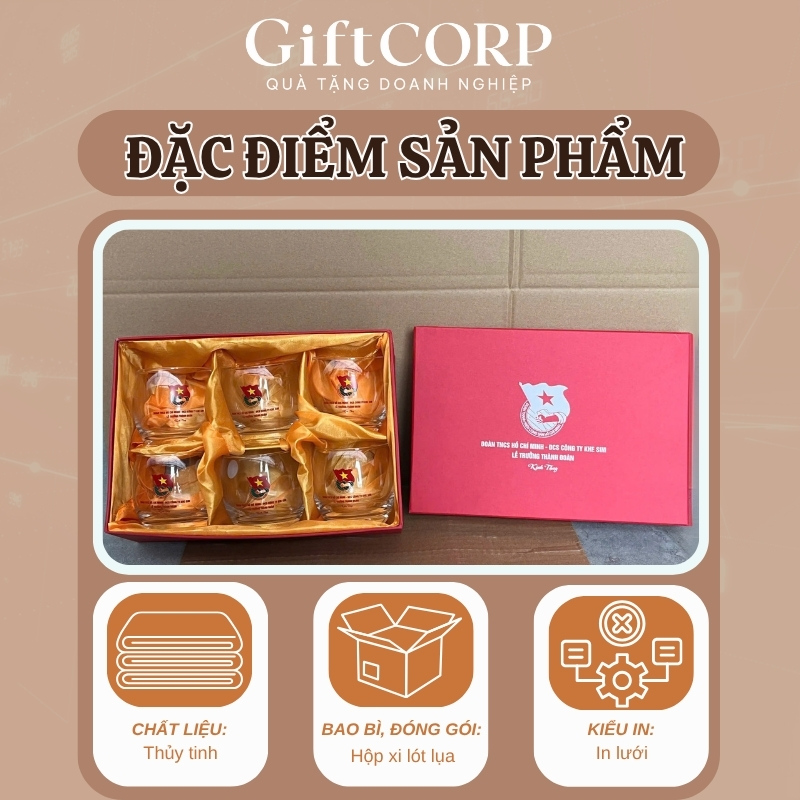 Thông tin chi tiết bộ 6 ly thủy tinh in logo