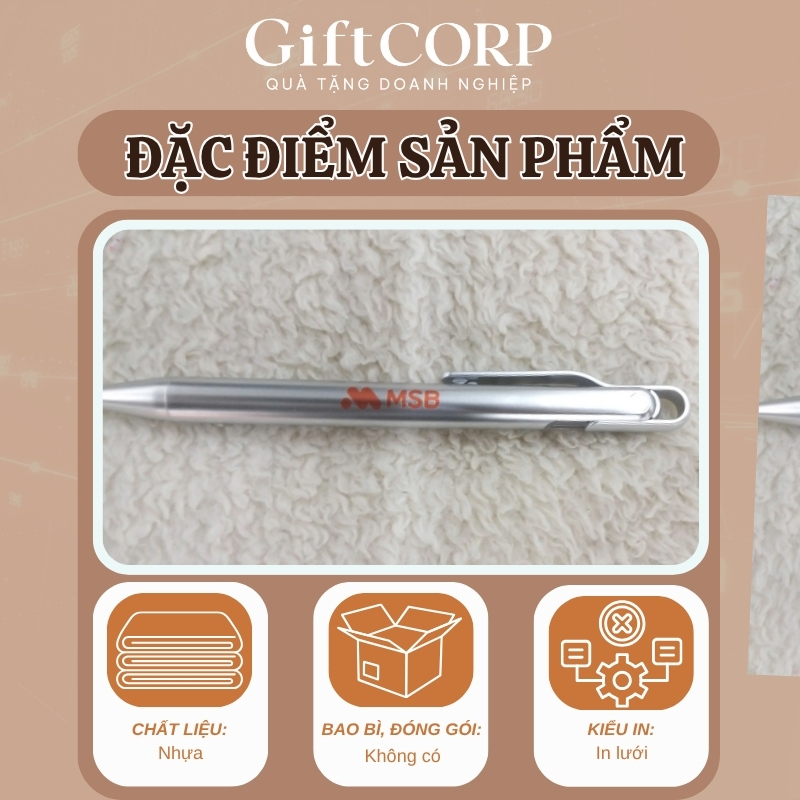 Thông số sản phẩm bút bi in logo