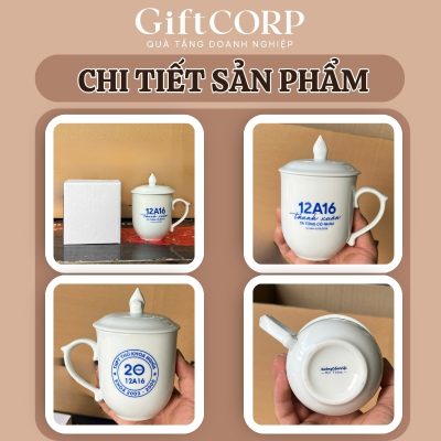 Hình ảnh thực tế các chi tiết của cốc sứ