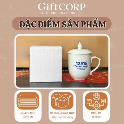 Đặc điểm sản phẩm cốc sứ quà tặng in logo