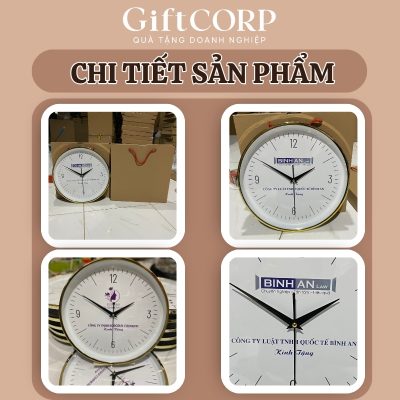 Cận cảnh các chi tiết của đồng hồ in logo