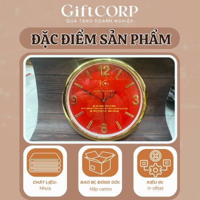 Đặc điểm đồng hồ treo tường in logo