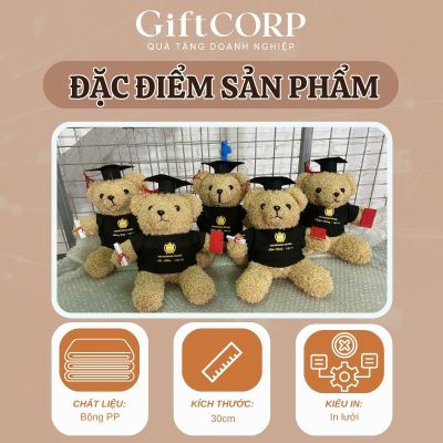 Đăc điểm cụ thế của gấu bông in logo