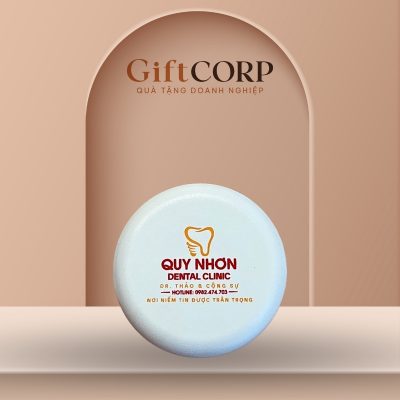 Hộp đựng niềng răng quà tặng in logo màu trắng HDNR-02