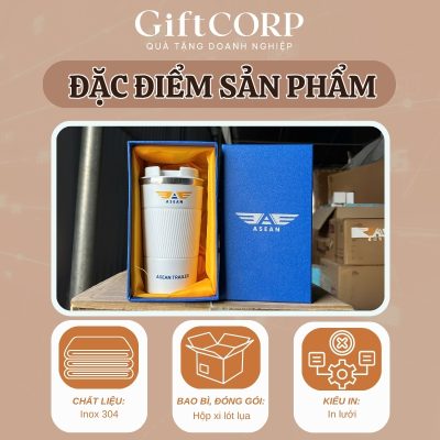 Điểm nhấn sản phẩm ly giữ nhiệt in logo