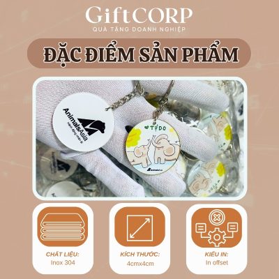 Thông tin cụ thể móc khóa quà tặng in logo
