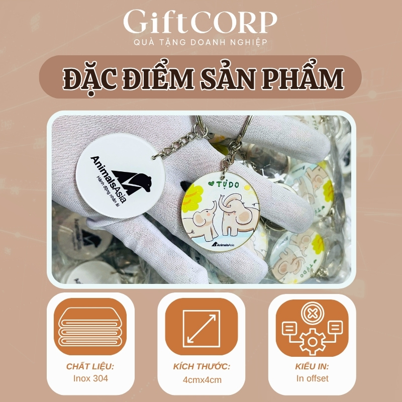 Thông tin cụ thể móc khóa quà tặng in logo