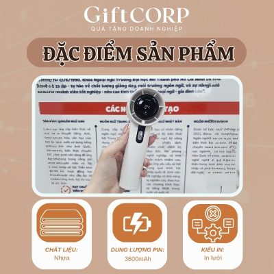 Thông số sản phẩm quạt điện mini in logo