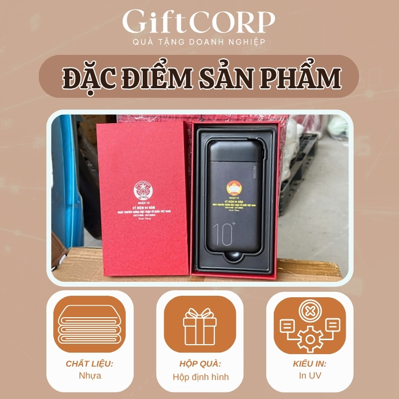 Thông số kỹ thuật sản phẩm sạc dự phong in logo