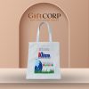Túi vải canvas quà tặng in logo màu trắng kích thước 35x37cm TV-02