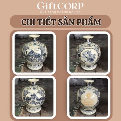 Cận cảnh hoa văn và logo tinh tế trên bình hút lộc