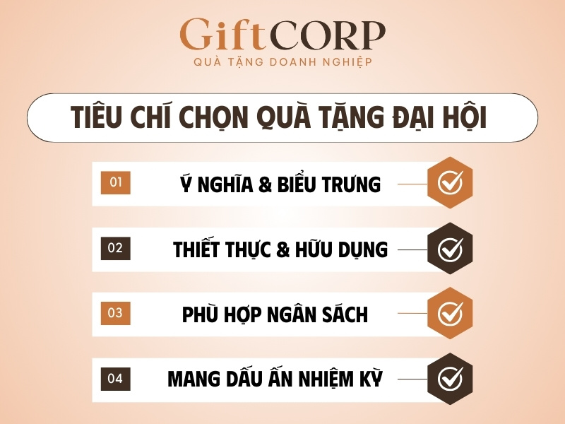 Tiêu chí lựa chọn quà tặng đại hội công đoàn