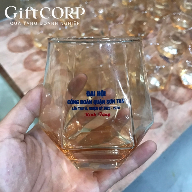 Bộ cốc thủy tinh quà tặng in logo