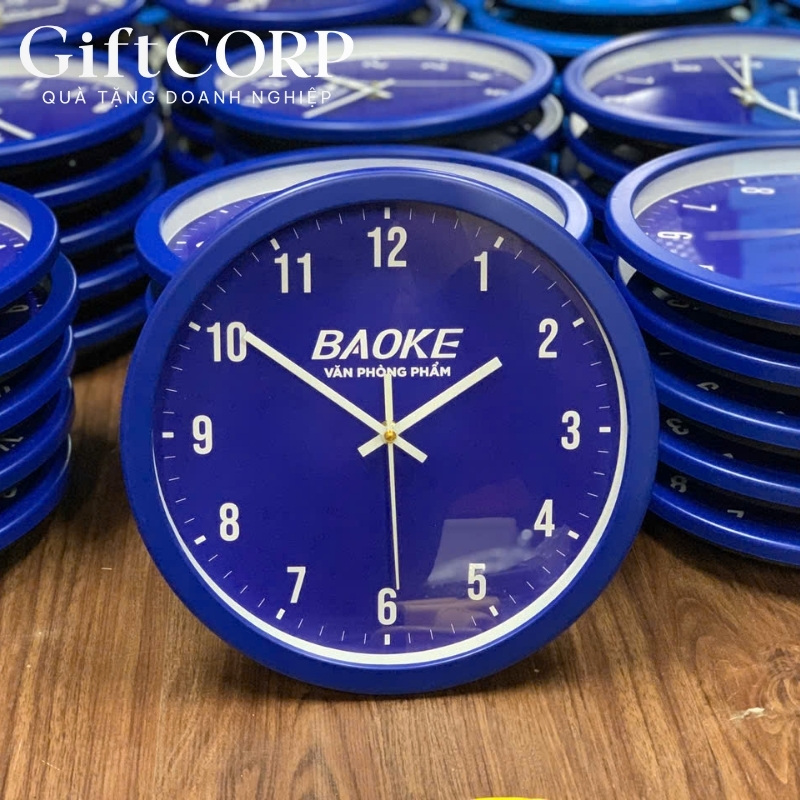 Đồng hồ treo tường quà tặng in logo