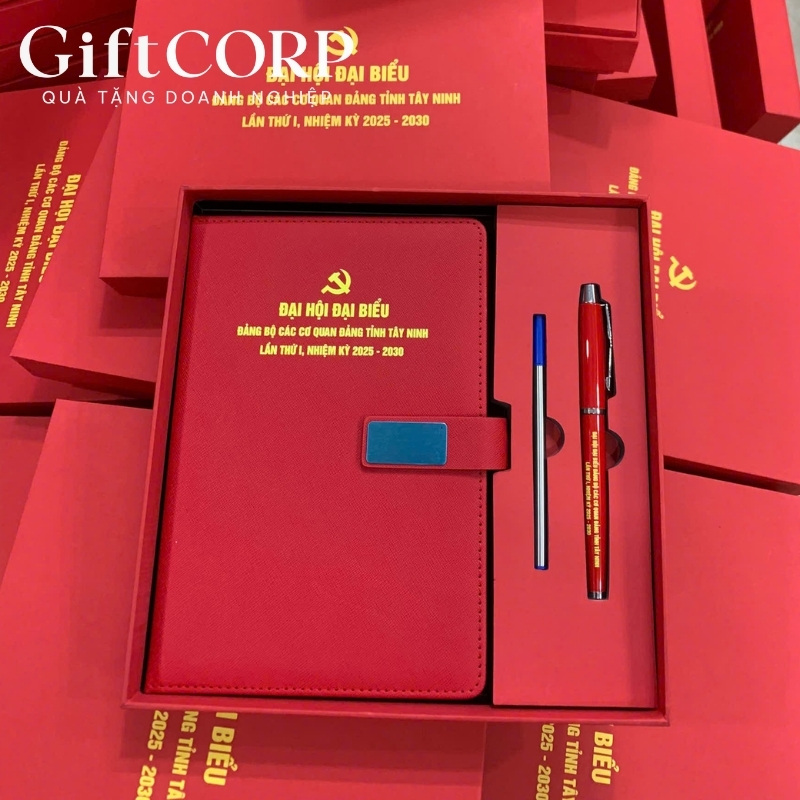 Bộ giftset sổ da và bút ký