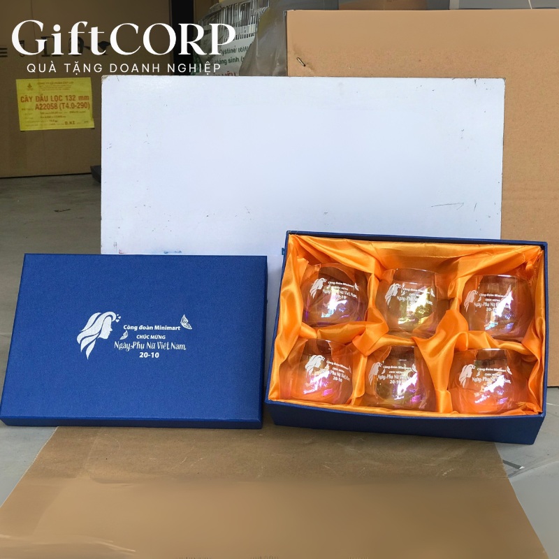 Bộ cốc thủy tinh quà tặng