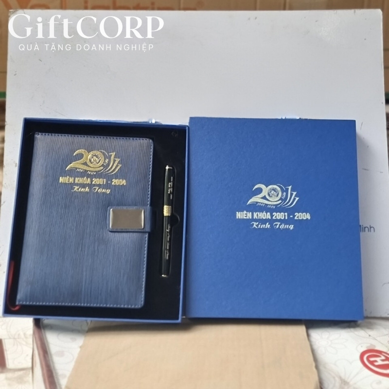 Bộ giftset sổ da và bút ký