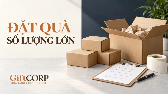 Đặt quà số lượng lớn với hộp quà và kiện vận chuyển